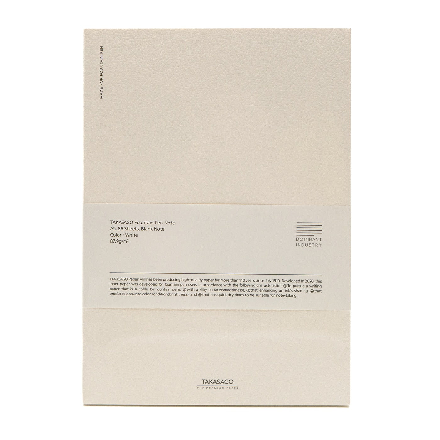 Dominant Industry - Takasago Ivory A5 Blank Notebook