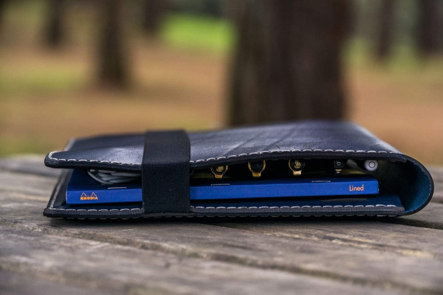 Moleskine Professional Workbook A4 Cover - Leather Compendium - Navy Blue