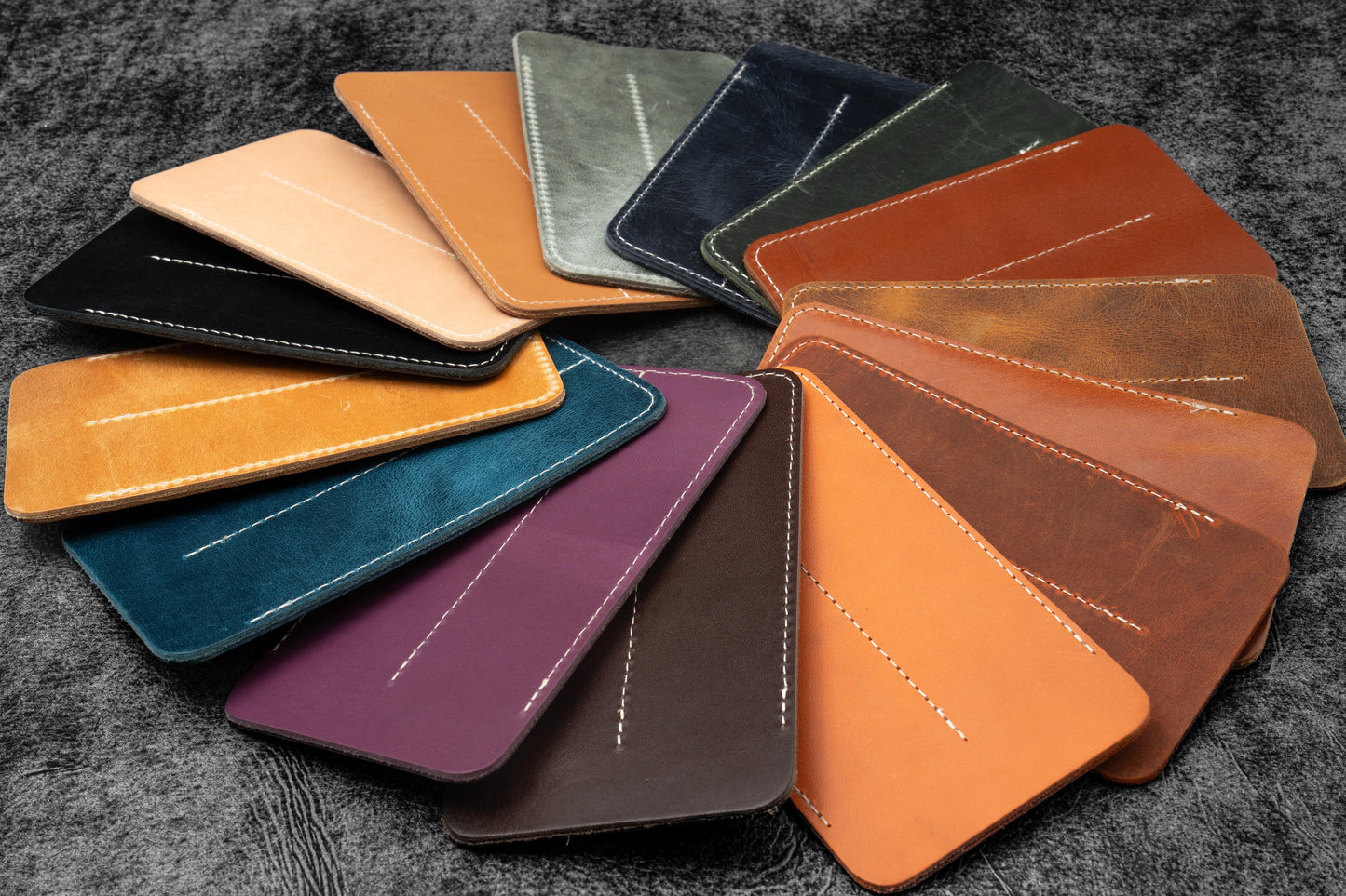 Leather Double Fountain Pen Sleeve / Pen Pouch - Multiple Colors