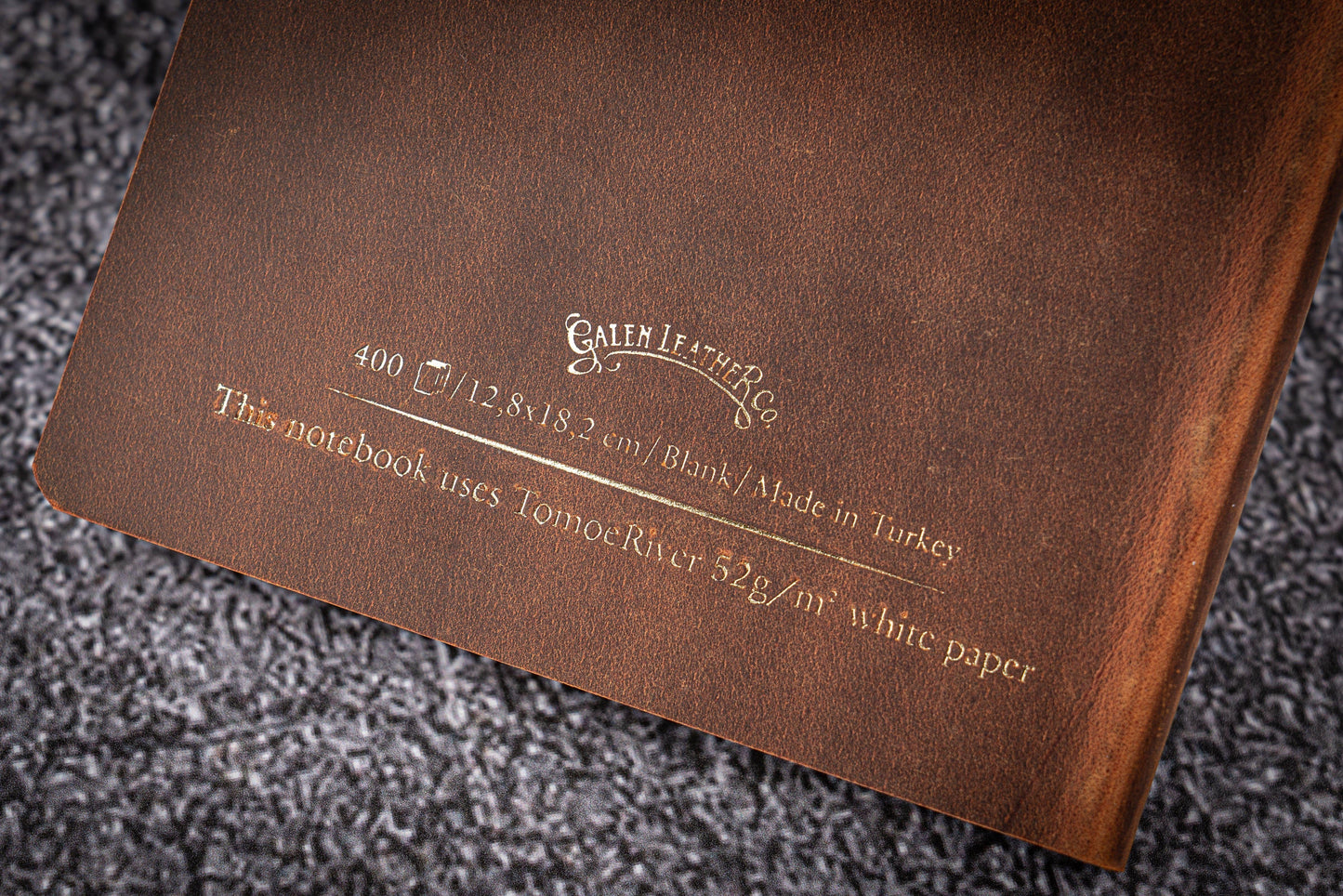 Leather Notebook - Tomoe River Paper - B6 - Crazy Horse Brown