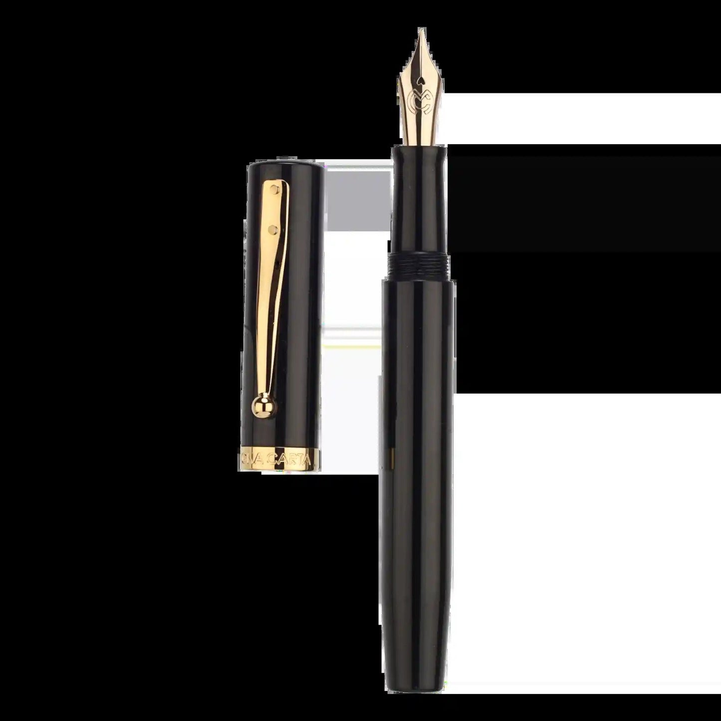 Magna Carta Mag 600 Fountain Pen True Flex Nib - Nikko Ebonite Black