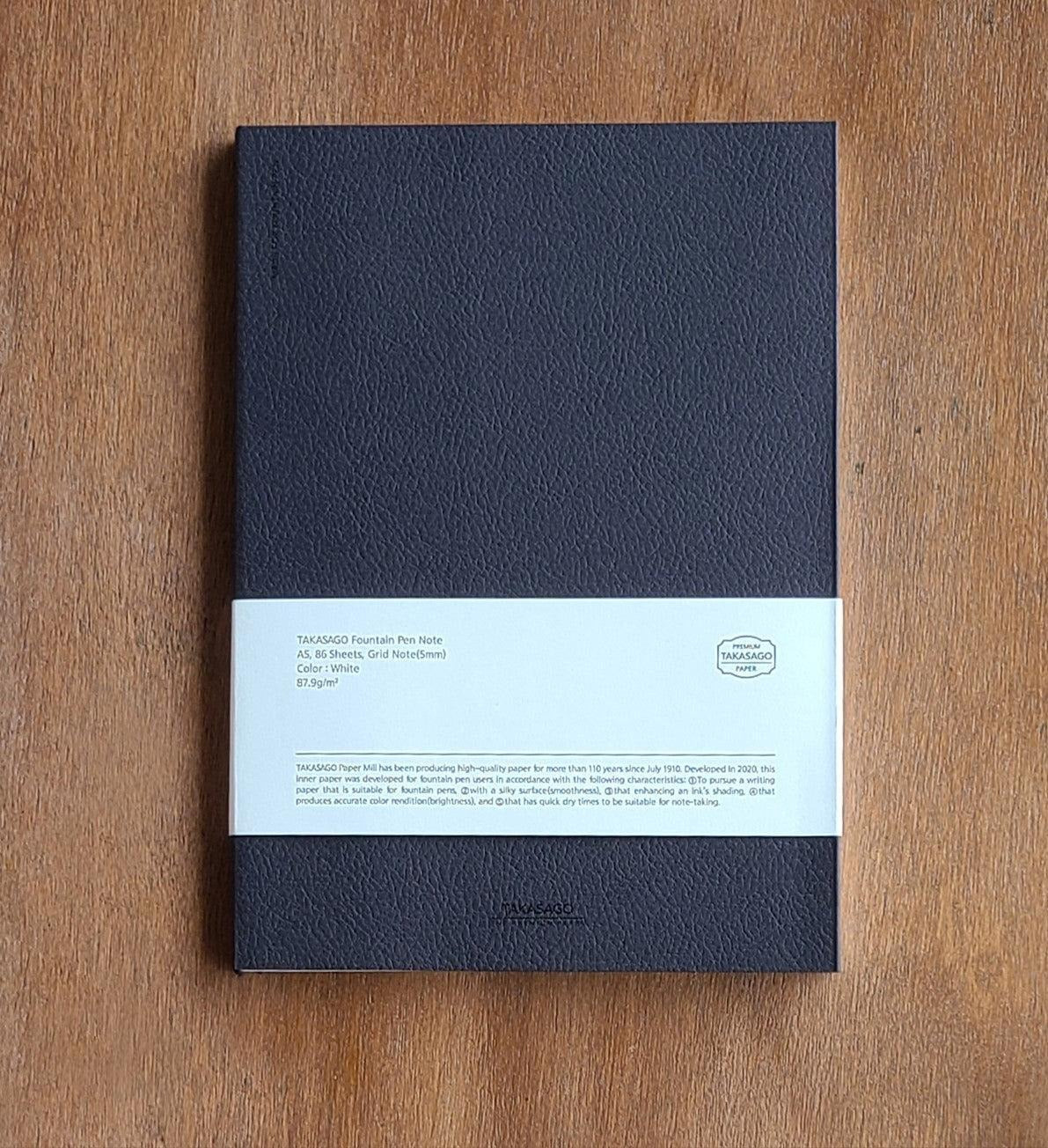 Dominant Industry - Takasago Black A5 5mm Grid Notebook