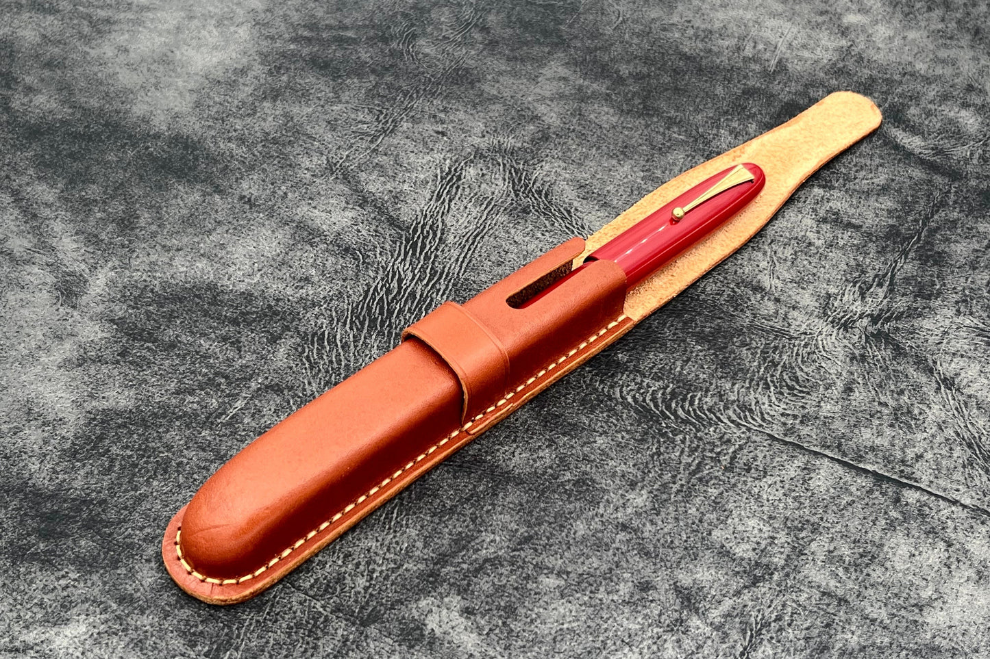 Leather Flap Pen Case - For Oversized Pens & Namiki Emperor