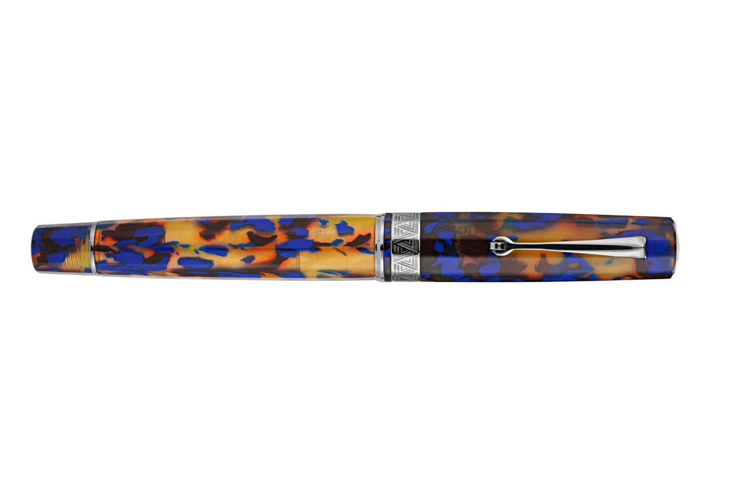 OMAS Paragon Fountain Pen in Blue Lucen with Silver Trim