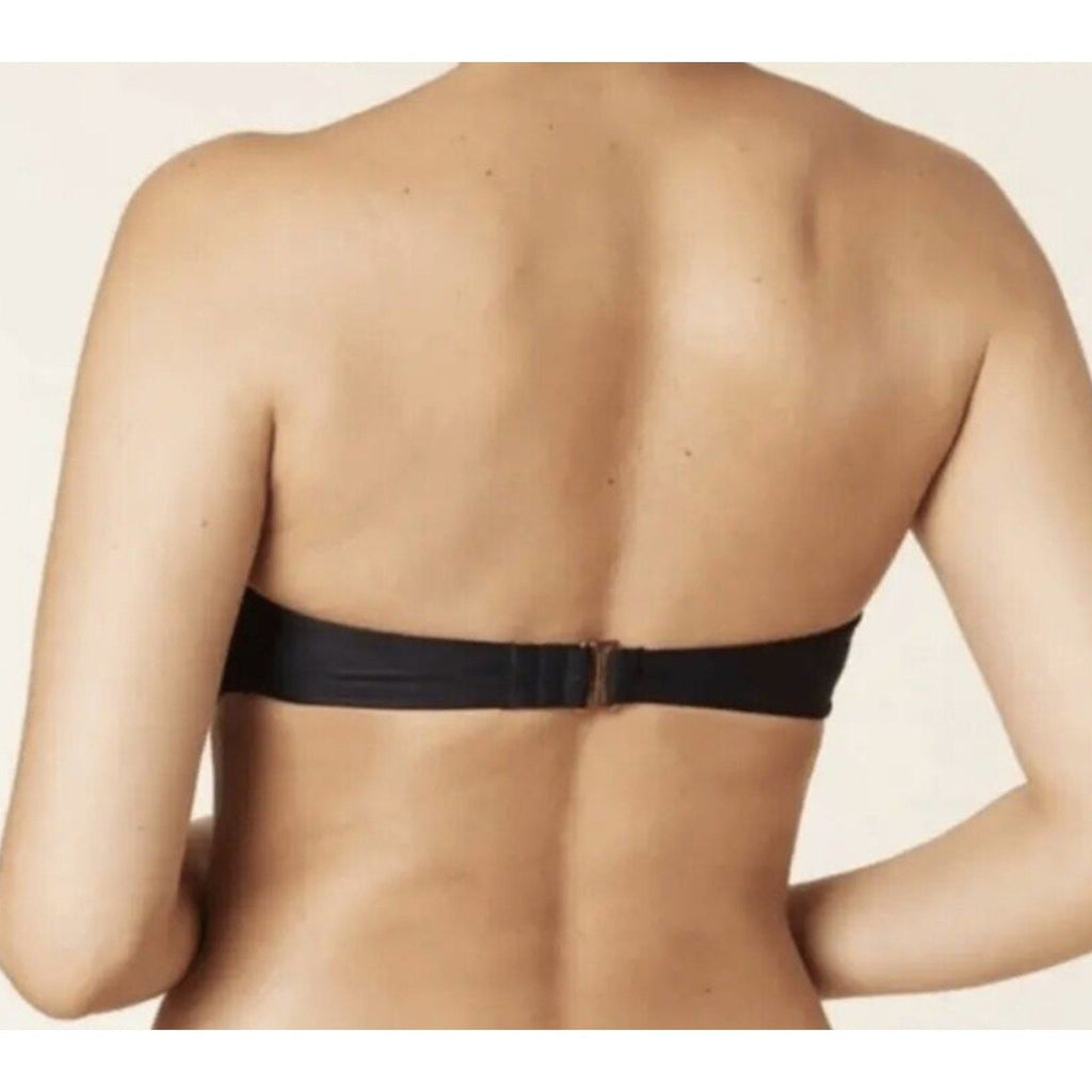 ANDIE SWIM The Scala Bikini Top Size Large Black Bandeau Straplessb