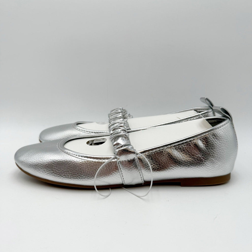 MIA Womens Uliana Ballet Flats Size 8.5 M EU 39 Silver Leather NWOB