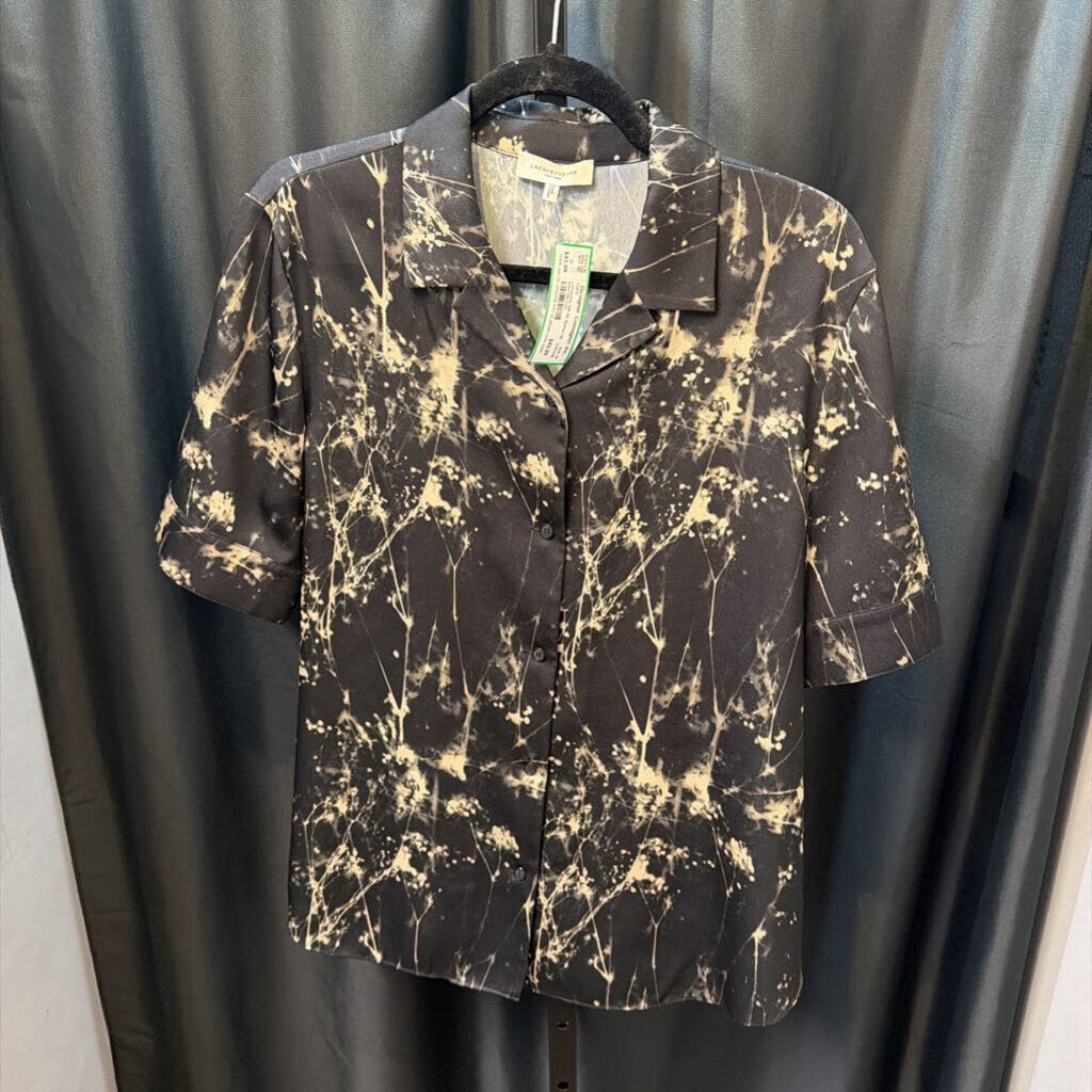 Lafayette 148 SS Button Up Print TOPS 10