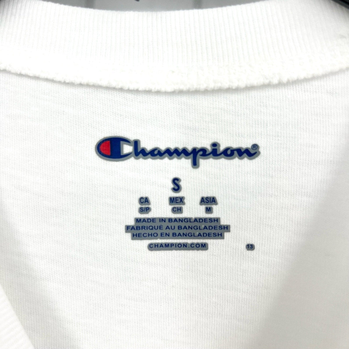 CHAMPION Womens Short Sleeve Tigers Crest Tee Small White Crewneck NWT
