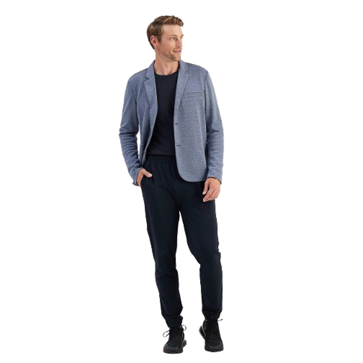 RIGHT OF WAY Men's Brody Knit Blazer Jacket XXL Heather Blue NWOT