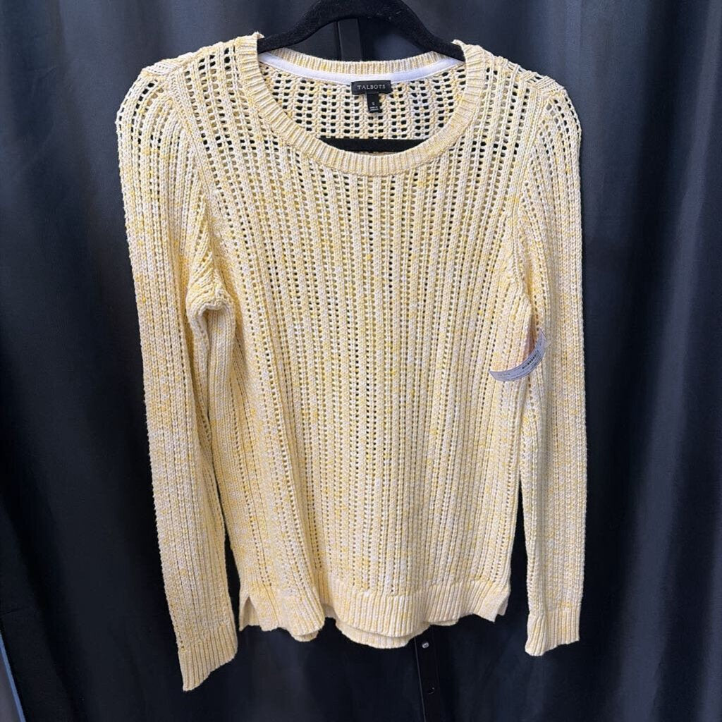 Talbots See Thru Waffle Knit SWEATERS S