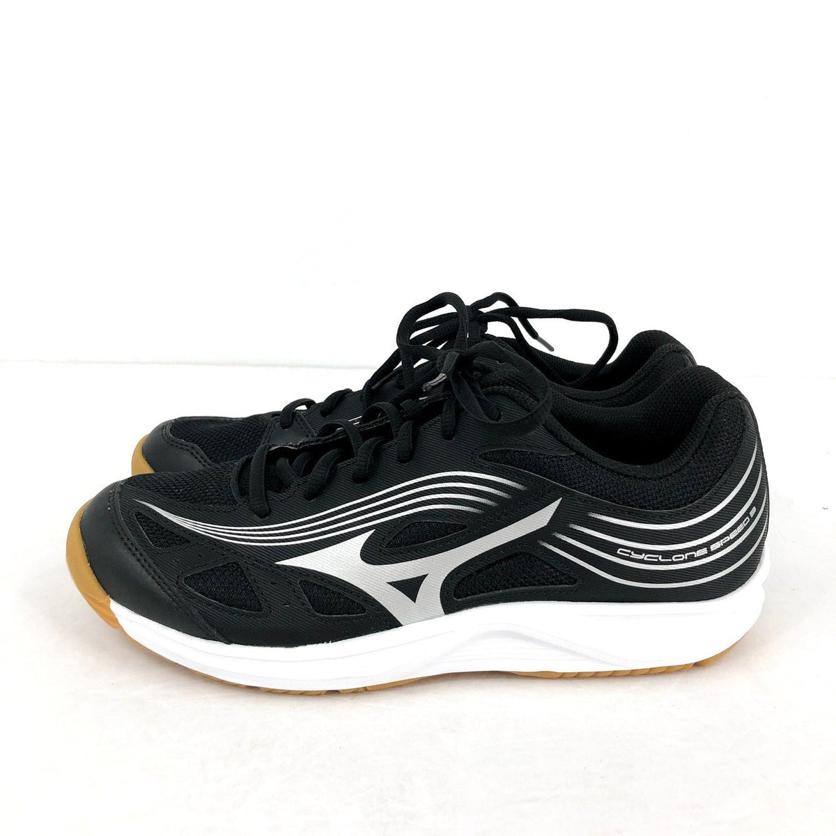 MIZUNO Womens Cyclone Speed 3 Volleyball Shoes Size 6.5 Black Silver NWOB