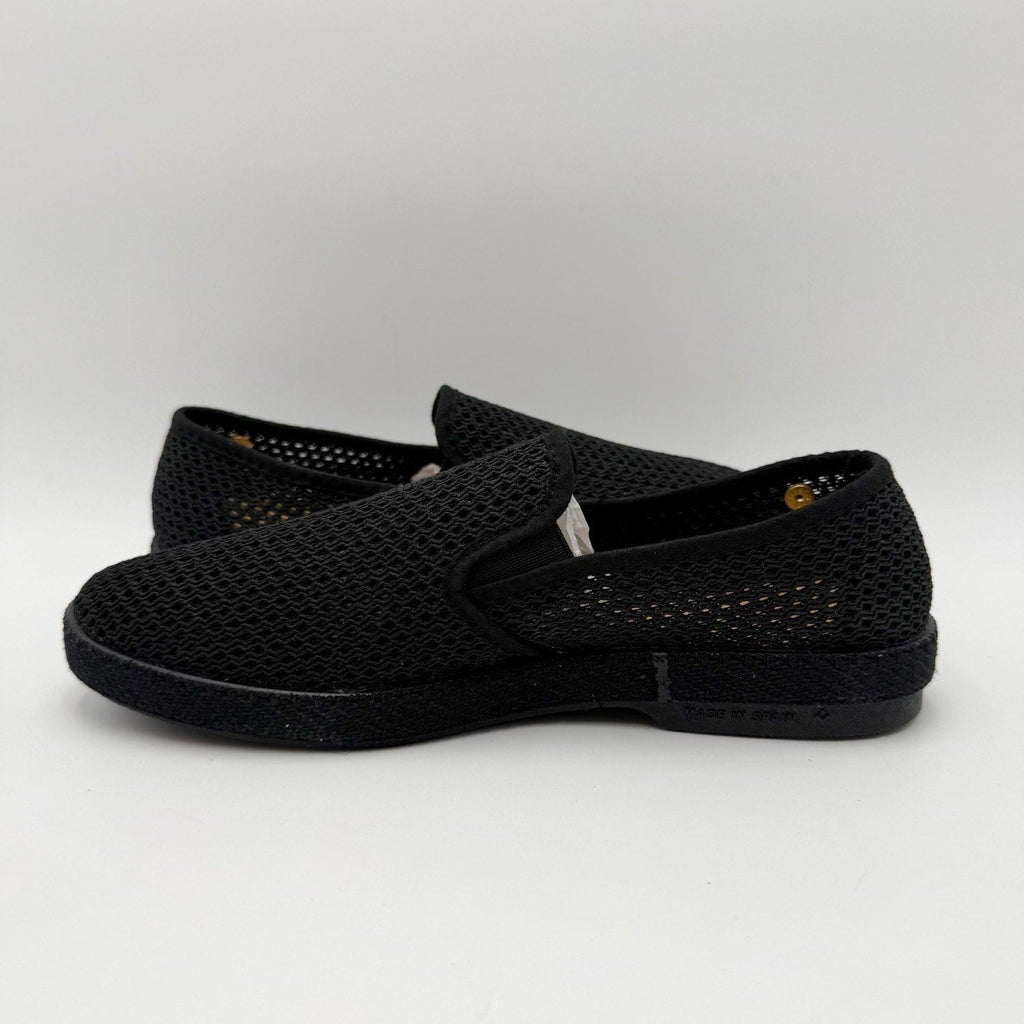 Rivieras Womens Classic Mesh Slip On Shoes Size 7.5 EU 38 Black NIB