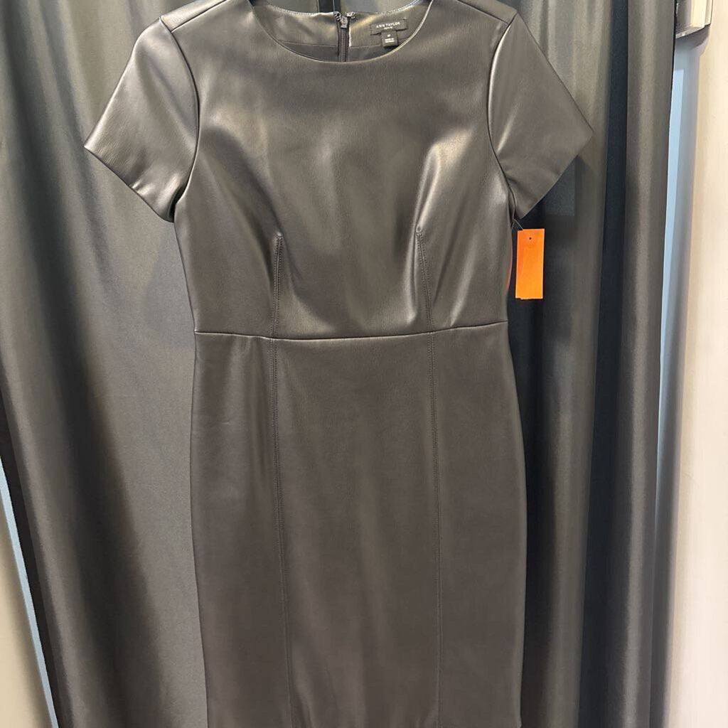 Ann Taylor SS Faux Leather DRESSES 6p