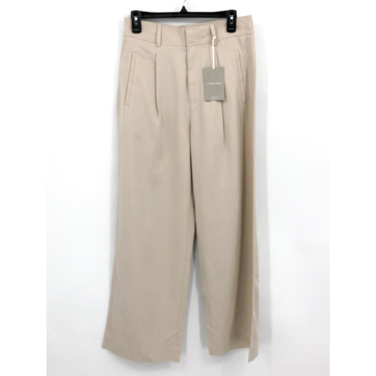 EVERLANE Women's Way High Drape Pants Size 12S Khaki 29" Inseam Sandstone NWT
