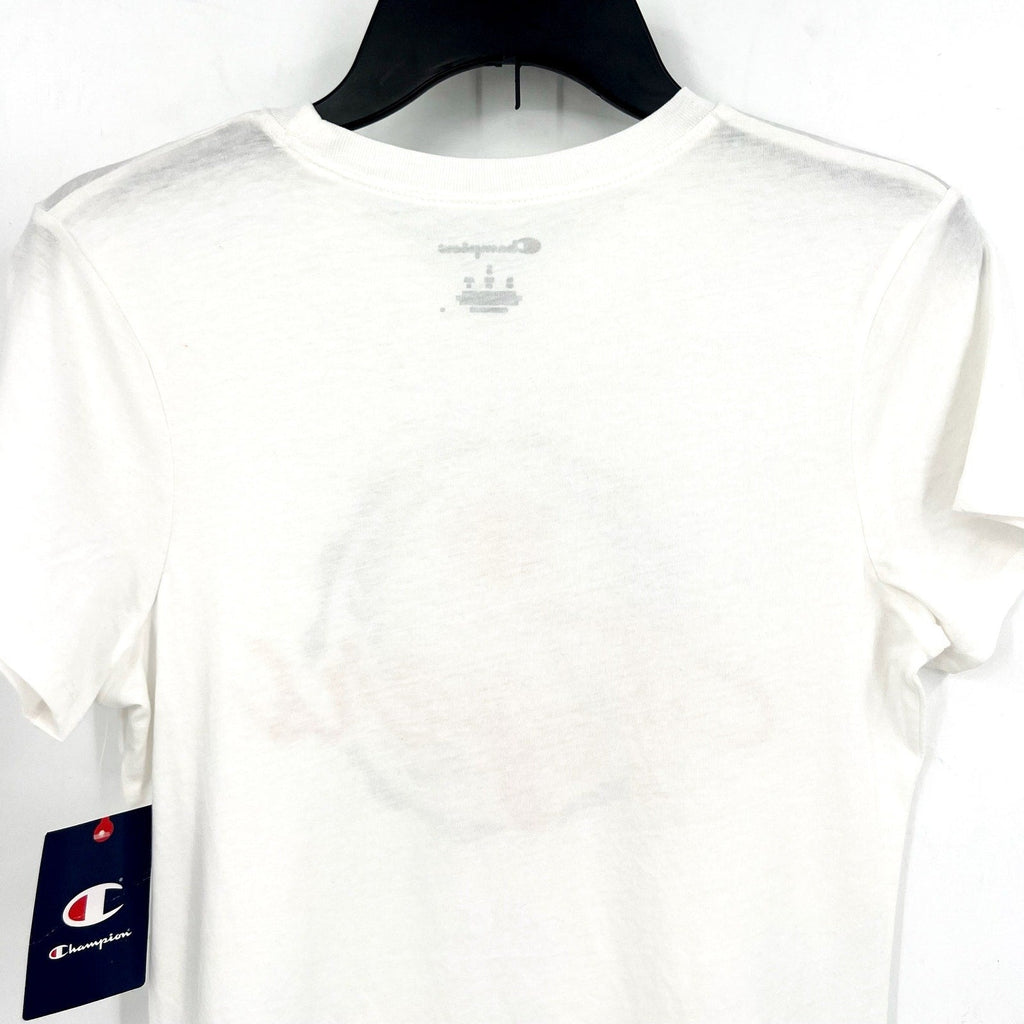 CHAMPION Womens Short Sleeve Tigers Crest Tee Small White Crewneck NWT