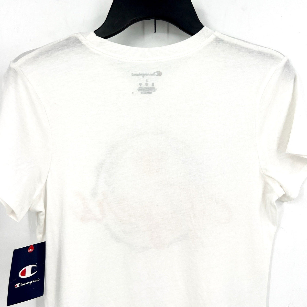 CHAMPION Womens Short Sleeve Tigers Crest Tee Small White Crewneck NWT