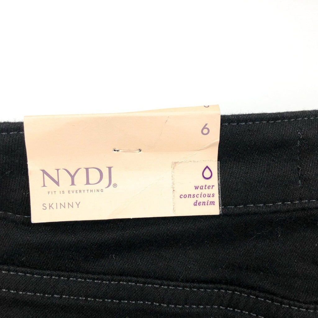 NYDJ Women's Ami Skinny Jeans Size 6 Black High Rise Lift Tuck Technology NWT