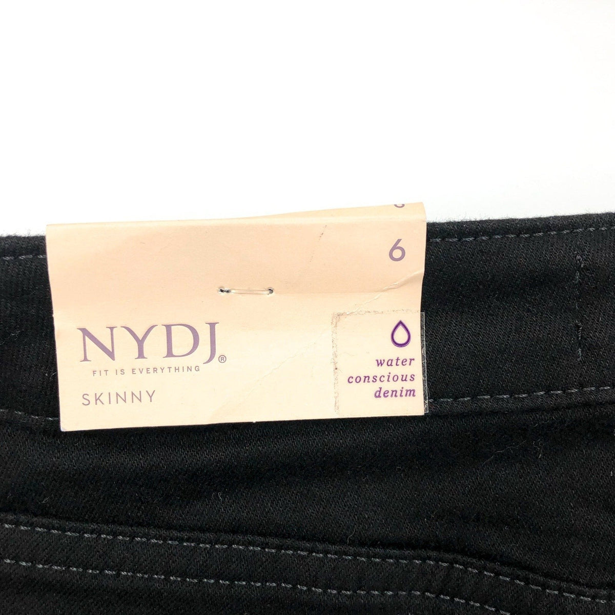 NYDJ Women's Ami Skinny Jeans Size 6 Black High Rise Lift Tuck Technology NWT