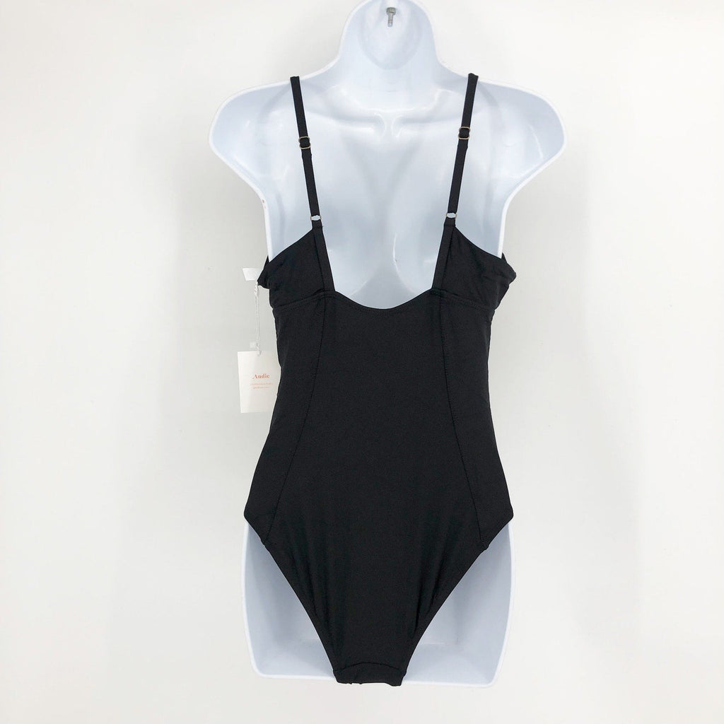 ANDIE SWIM Women's The Havana One Piece Swimsuit Medium Black Square Neck