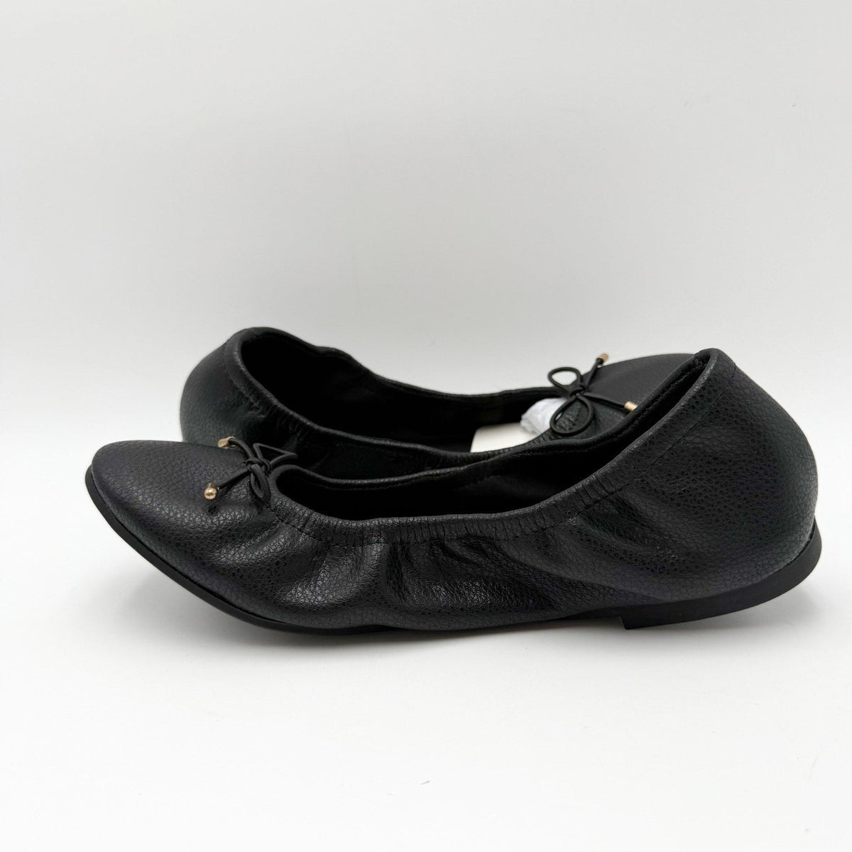 MIA Womens URI Ballet Flats Size 7.5 M Black Leather NWOB