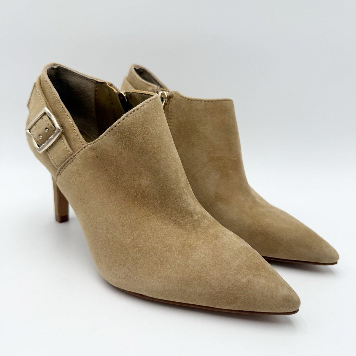Vince Camuto Womens Kreitha Heeled Bootie Size 5.5 Brown Suede NWOB