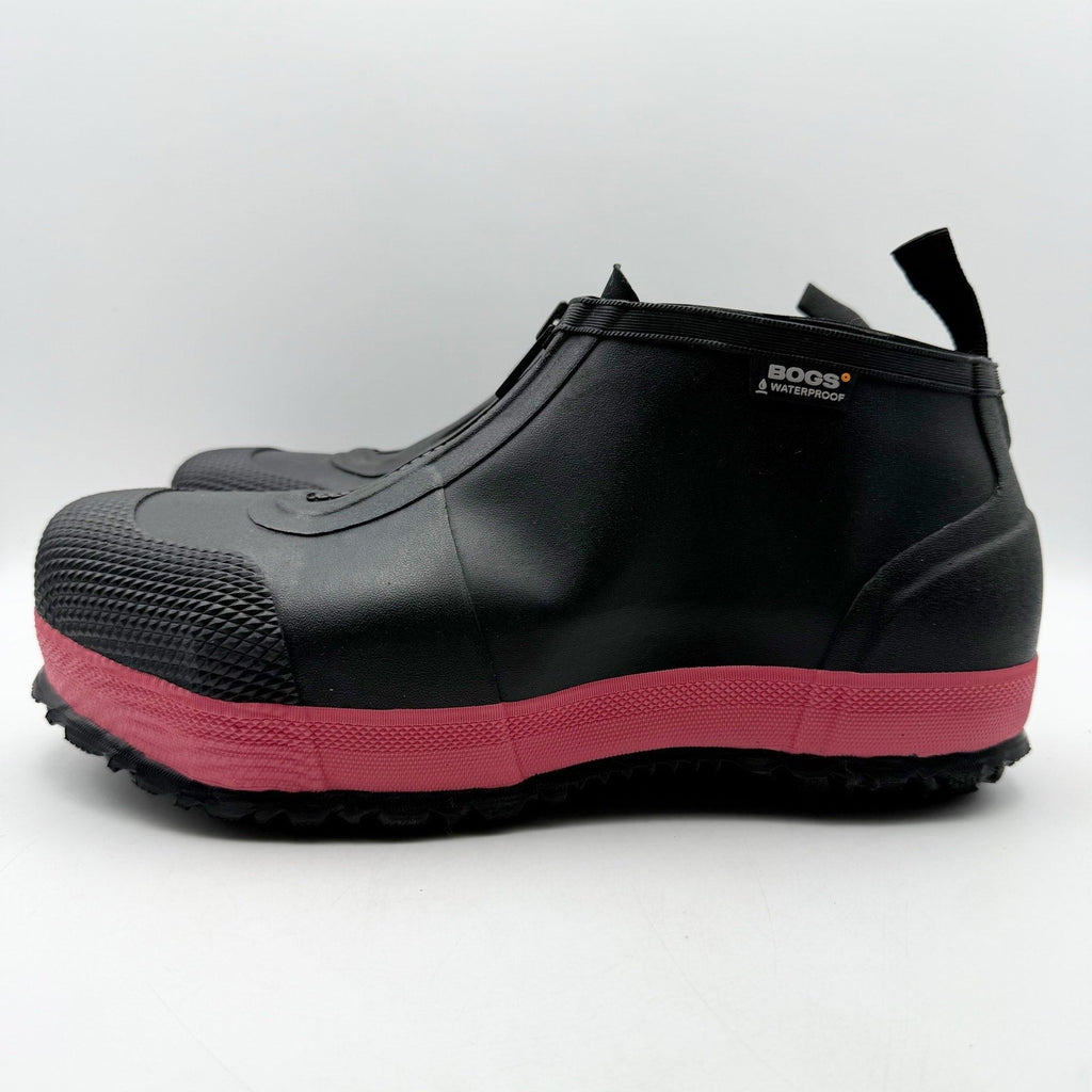 Bogs Overshoe Zip Work Shoes MENS 7 WOMENS 9 Black Composite Toe Waterproof NIB