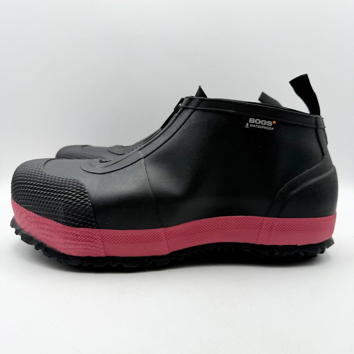 Bogs Overshoe Zip Work Shoes MENS 7 WOMENS 9 Black Composite Toe Waterproof NIB