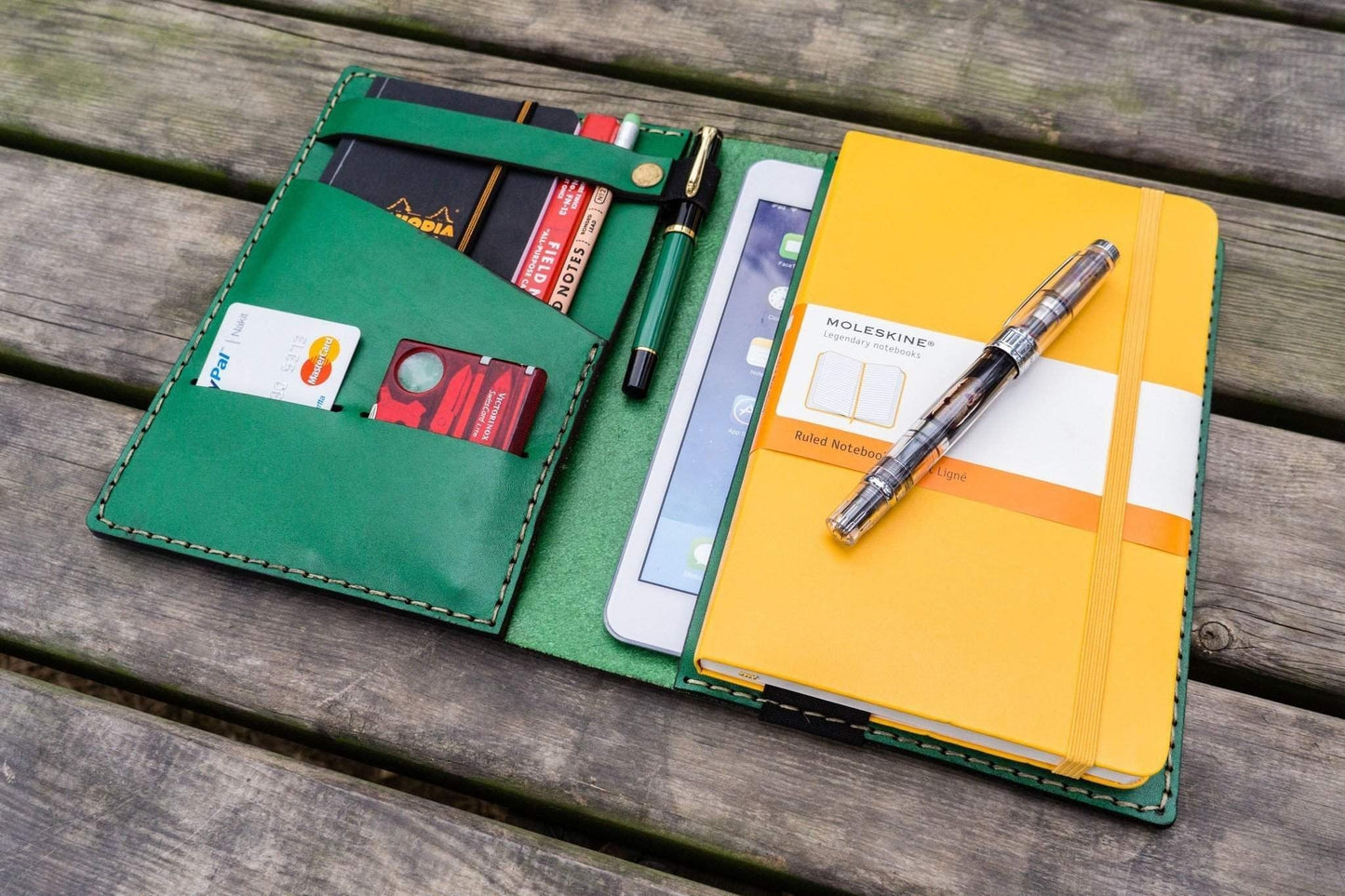 Leather Leuchtturm1917 A5 Notebook Cover - Green
