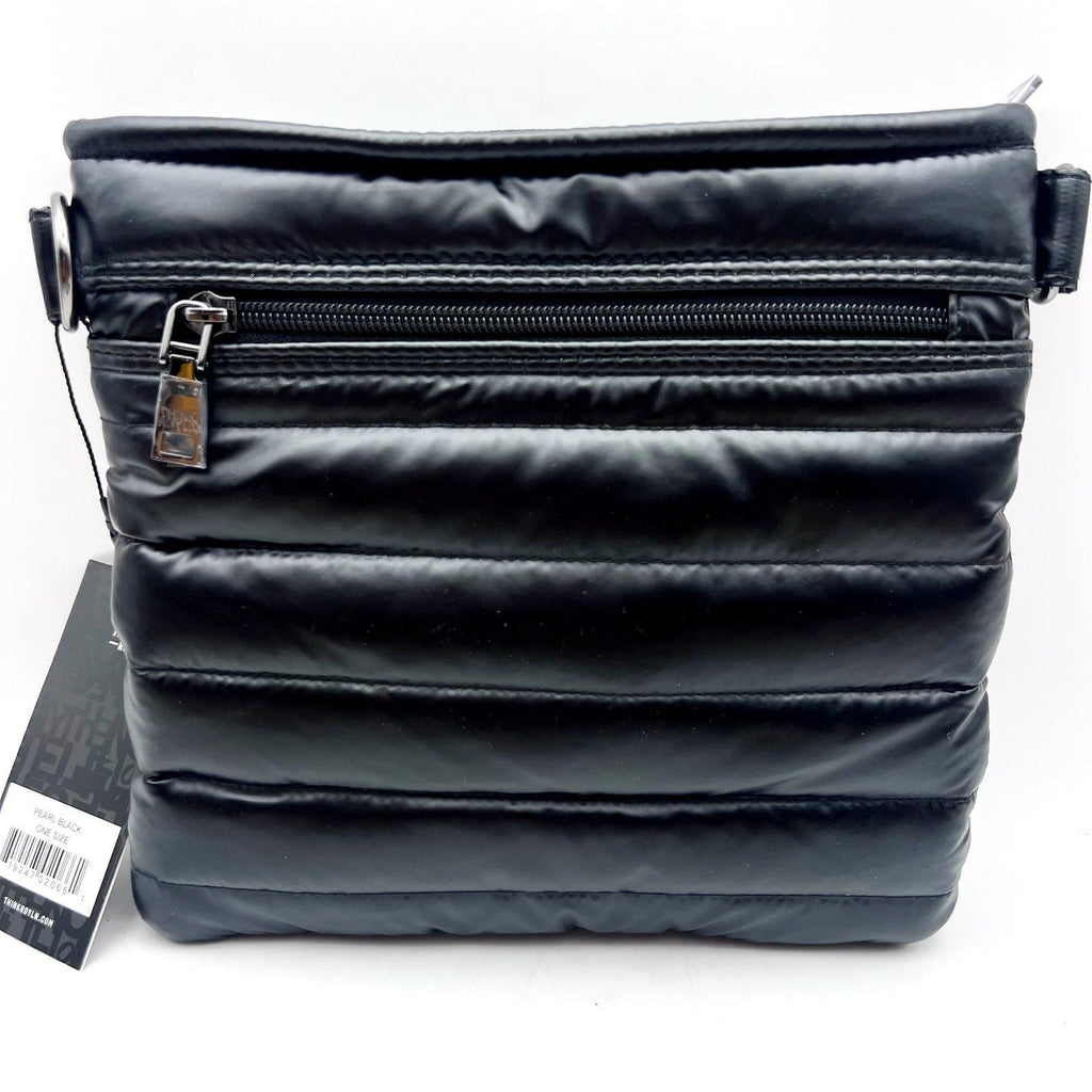 THINK ROYLN Women's Sidewalk Crossbody Bag Small Pearl Black Quilted NWT