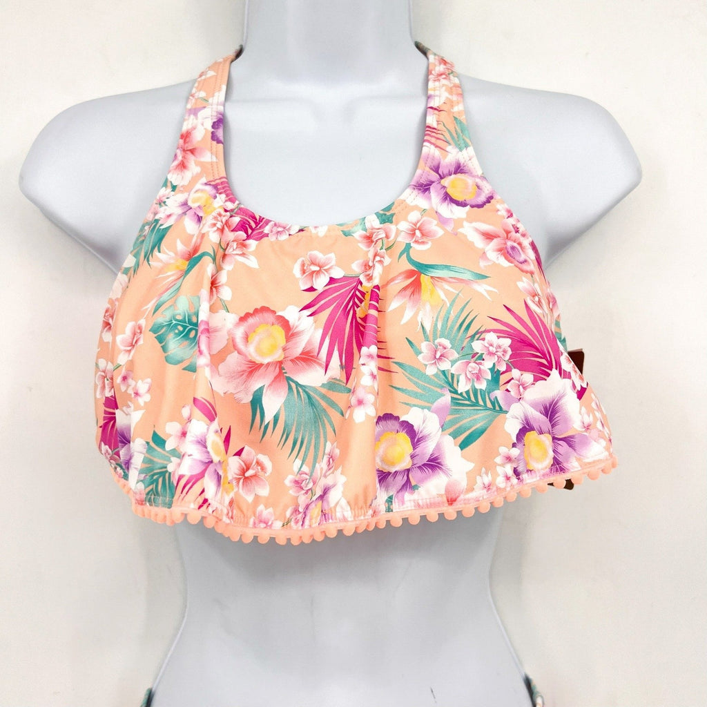 HOBIE Girls Bikini Top & Bottom Set Size 12 Pink Honolulu Honey NWT