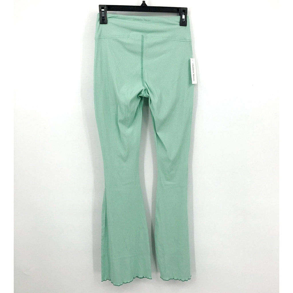 OUTDOOR VOICES Womens SuperForm Rib Flare Athletic Pants Small Green Patina NWT