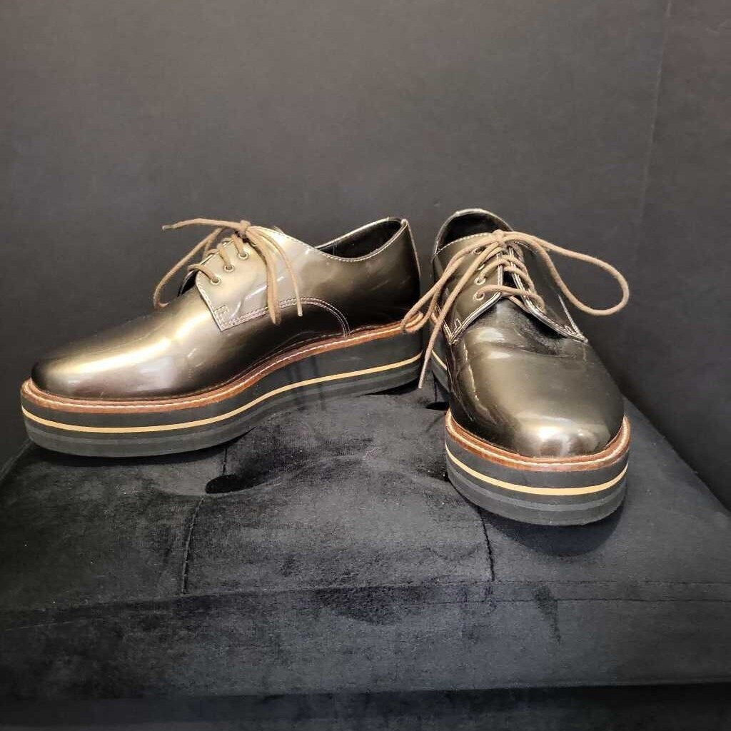 M&S Collection Patent Lace Up Loafers SHOES 6