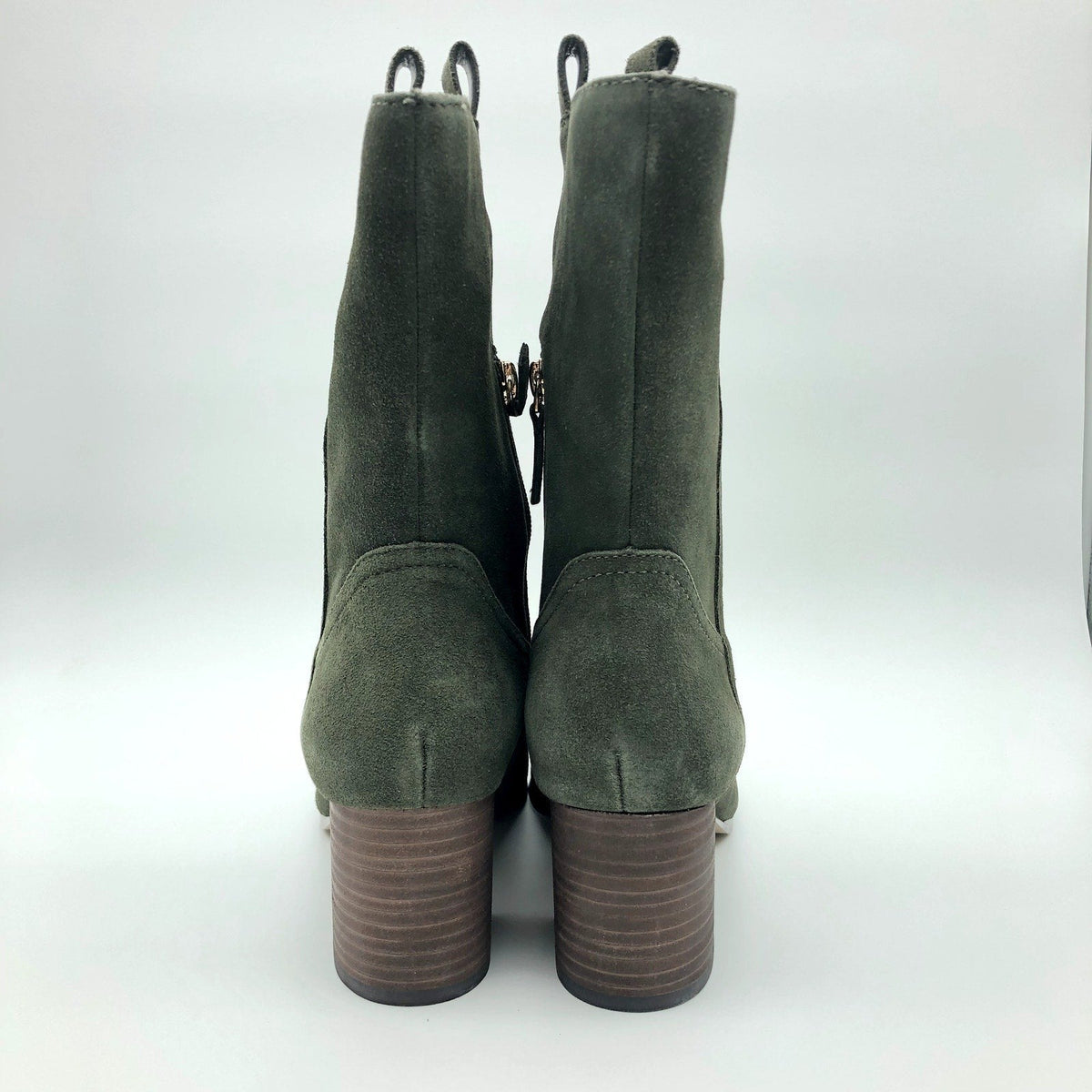 Violet & Red Womens Jarah Western Boots Size 8 Green Suede Mid Calf NWOB