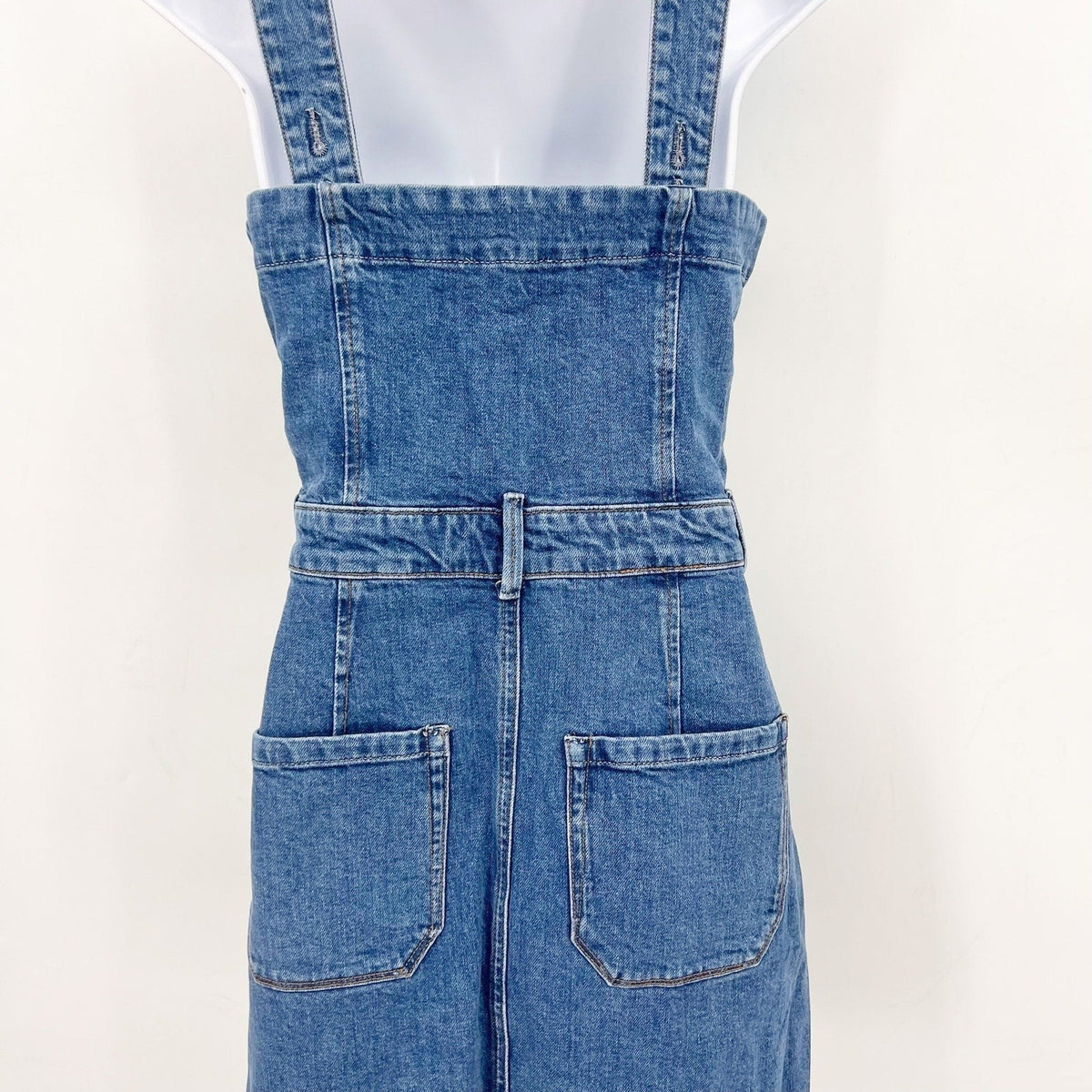 PAIGE Women's Maddy Denim Tank Dress Size 10 Delia Blue Button Front Revolve NWT