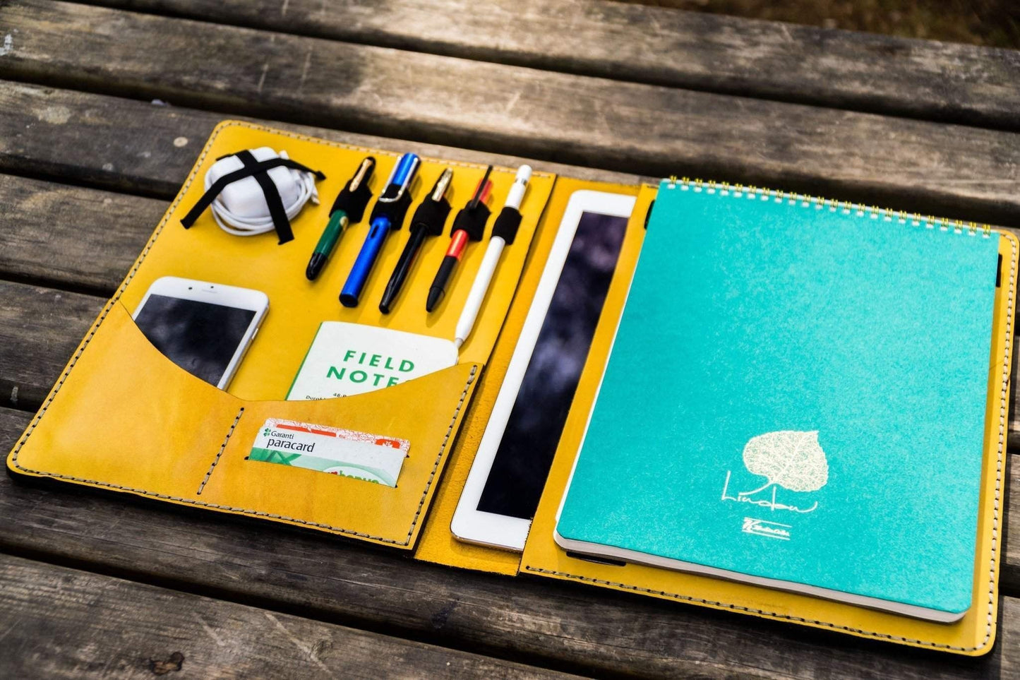 Leuchtturm1917 A4 - A4+ Leather Cover Portfolio - Yellow