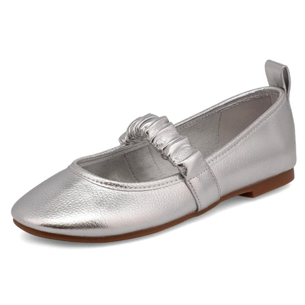 MIA Womens Uliana Ballet Flats Size 8.5 M EU 39 Silver Leather NWOB