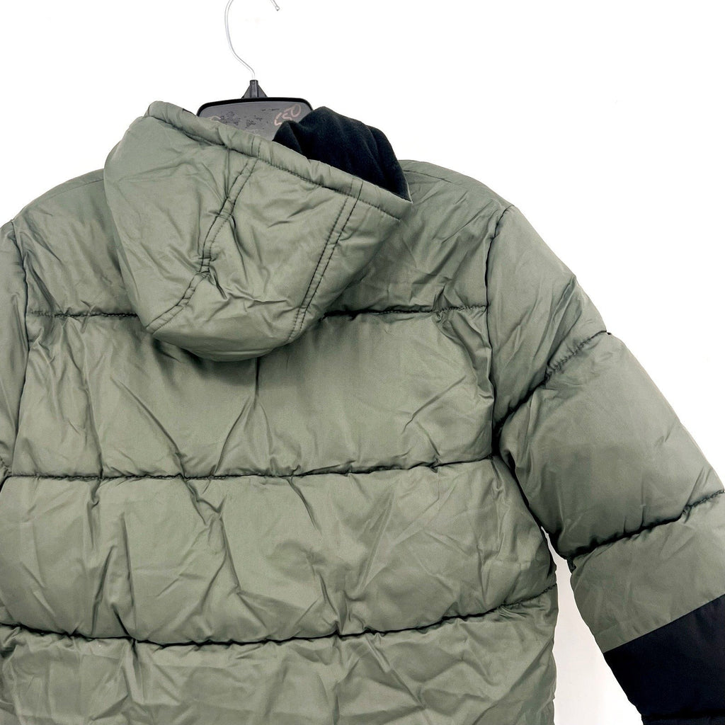 IXTREME Boy's Hooded Colorblock Puffer Winter Coat XL 14/16 Green Black NWT