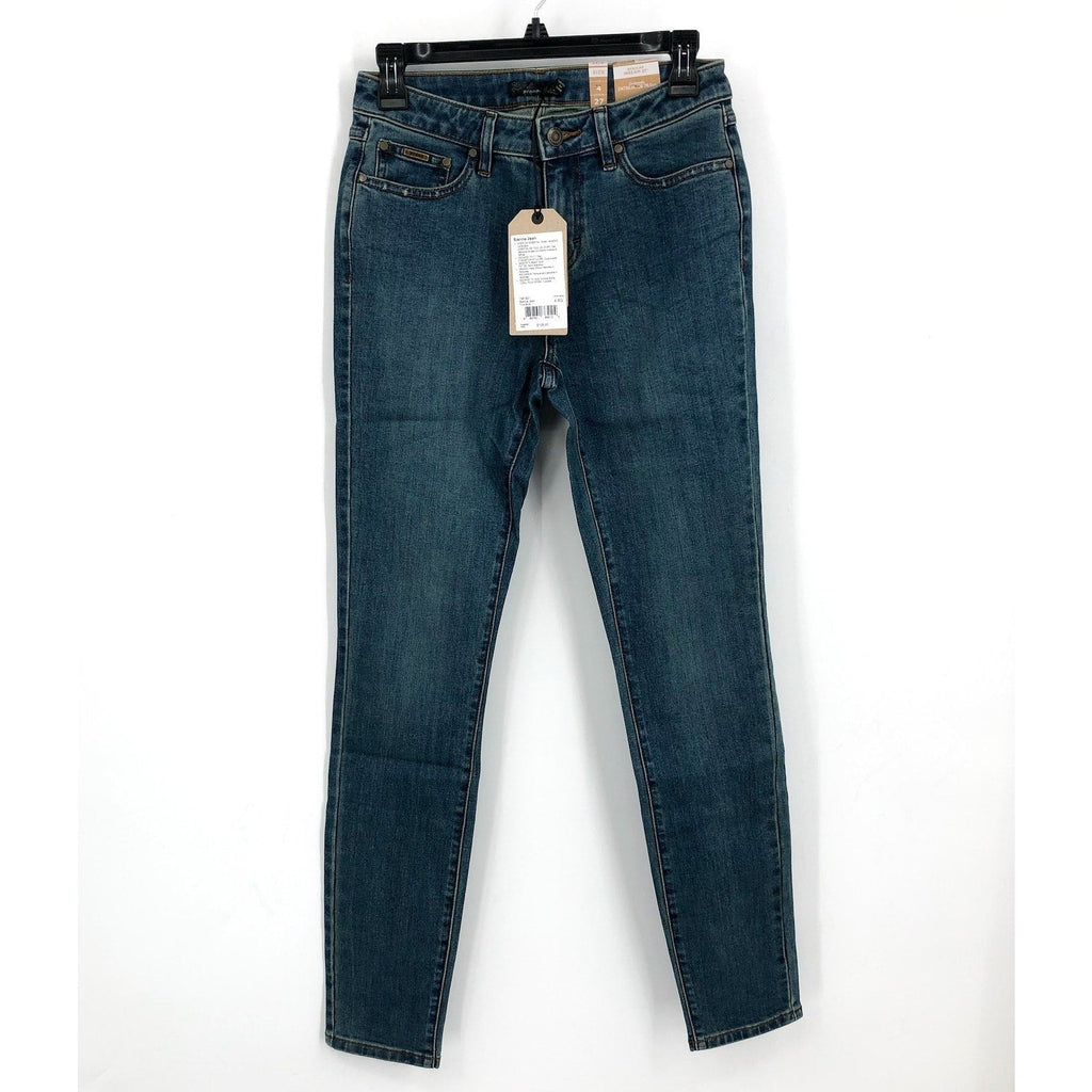 PRANA Womens Sienna Mid Rise Skinny Jeans 27x31 US 4 True Blue Stretch Denim NWT