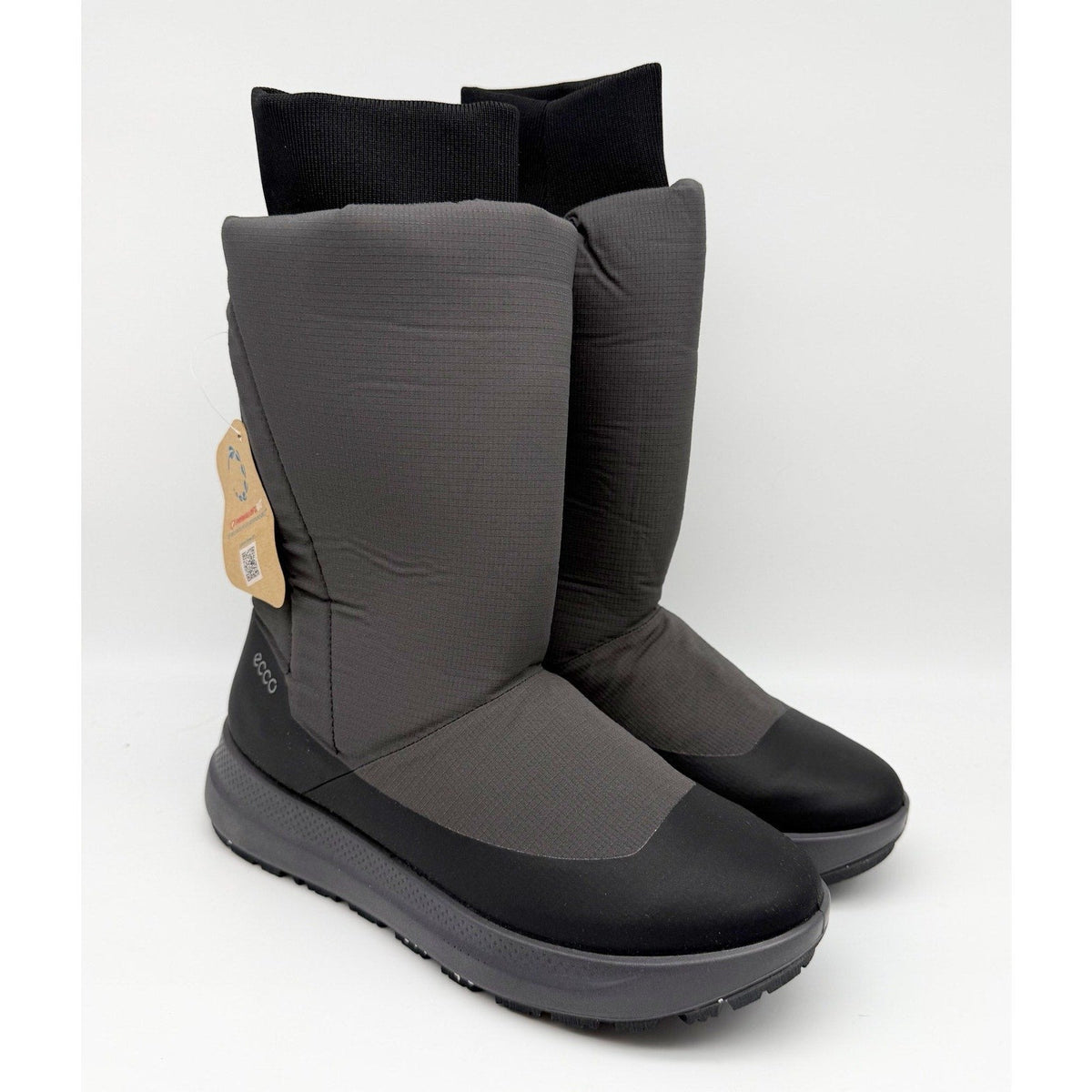 ECCO Sport Womens Solice Arctic Snow Boots EU 39 US 8.5 Grey Waterproof NWOB