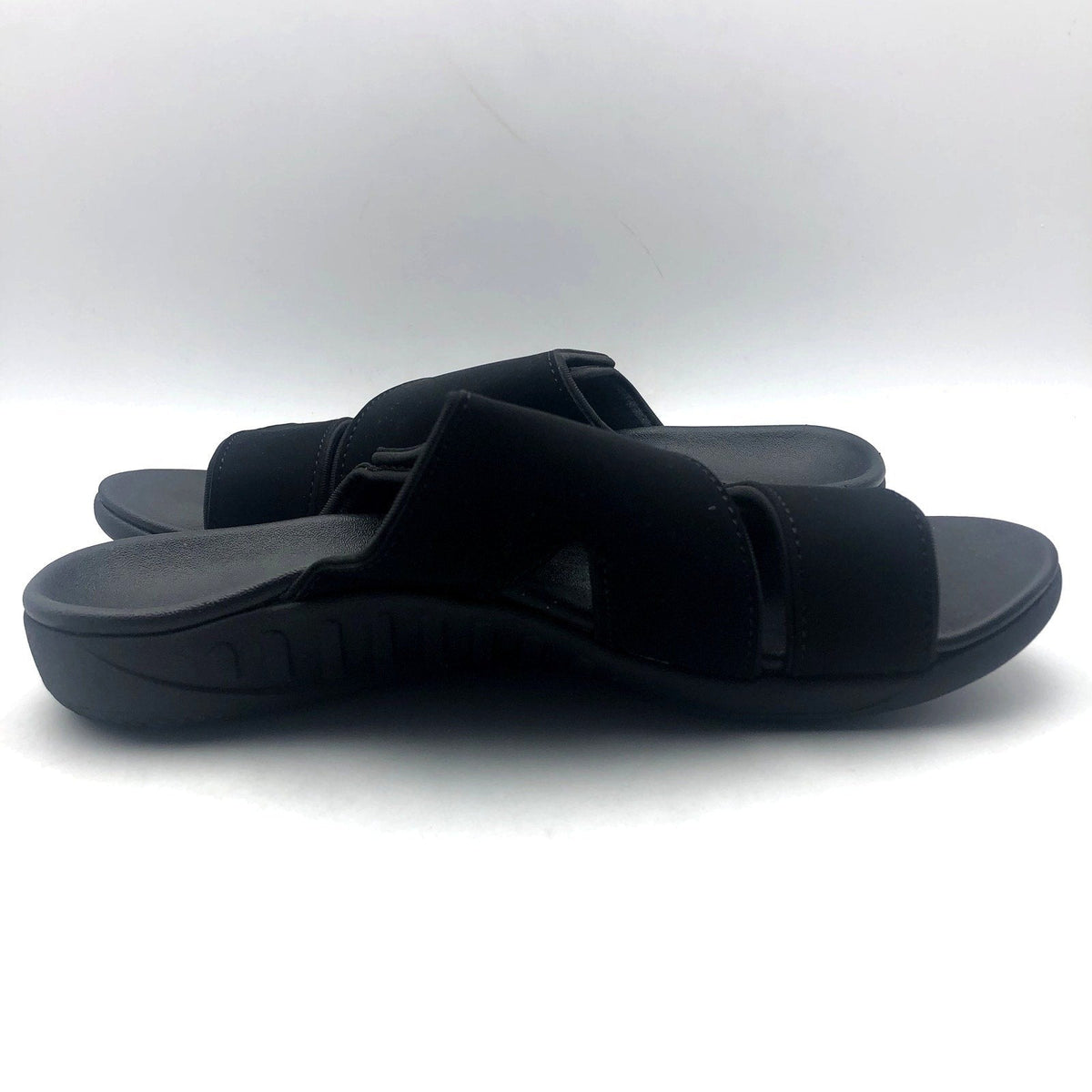 Spenco Womens KHOLO NUEVO Comfort Slide Sandals Size 9.5B Black NWT