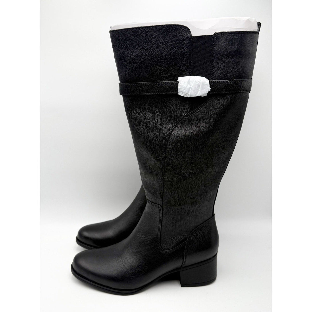Naturalizer Womens Kenna Knee High Boots Size 9 M XWIDE CALF Black Leather NIB