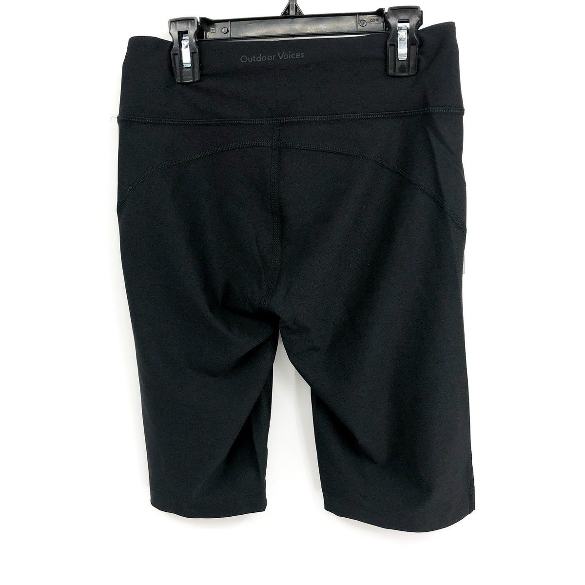 OUTDOOR VOICES Womens Warmup 10" Shorts Small Black Stretch Mid Rise Biker NWT