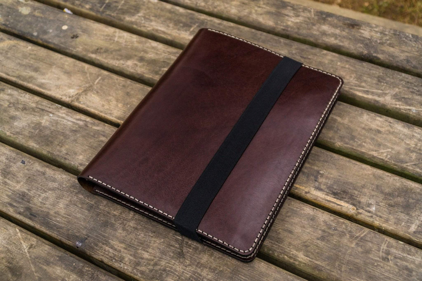 iPad Pro 12.9 & Letter/A4 Size Leather Padfolio - Dark Brown