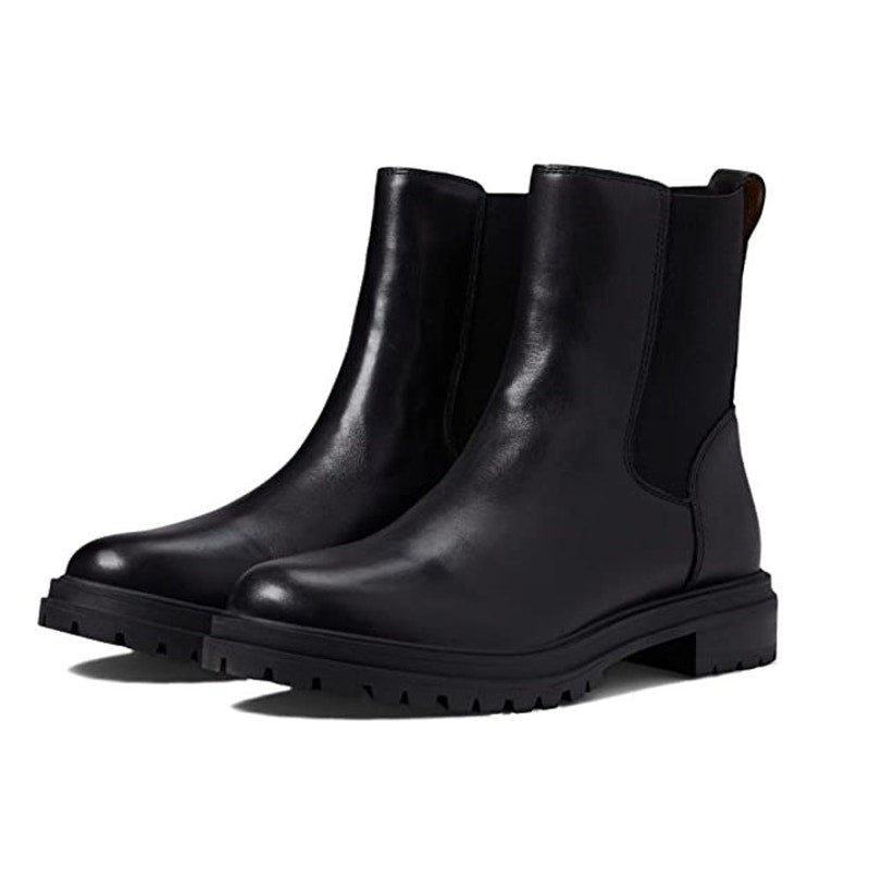 Madewell Womens The Bradley Chelsea Lugsole Boots Size 5.5 Black Leather NWOB