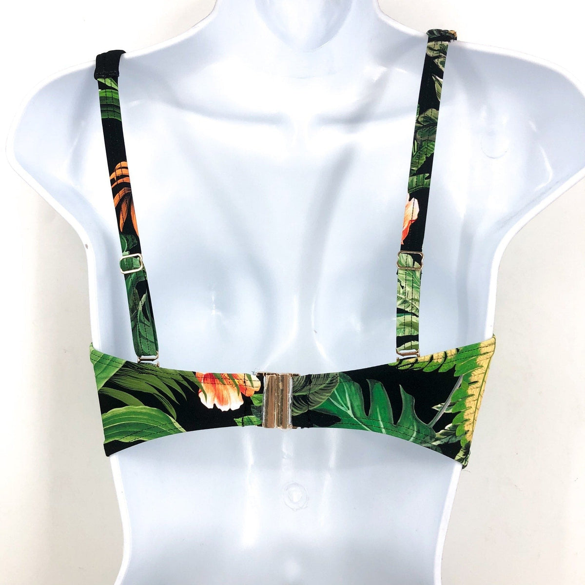SEA LEVEL SWIM Lotus Cross Front Multi-fit Bikini Set Size 6 Black Green NWT