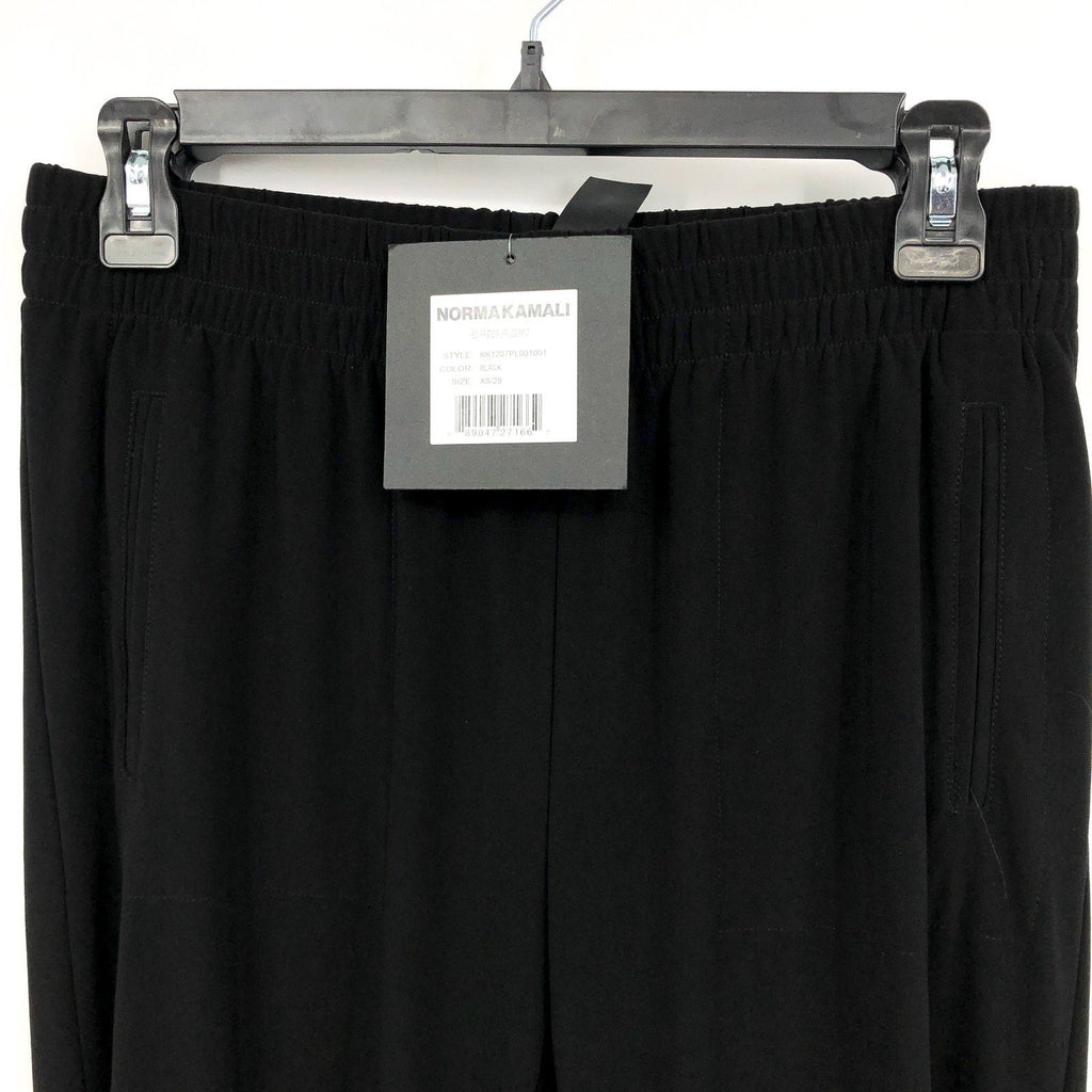 NORMA KAMALI Women's Boyfriend Puff Jogger Pants XS Black Elastic Waistband NWT