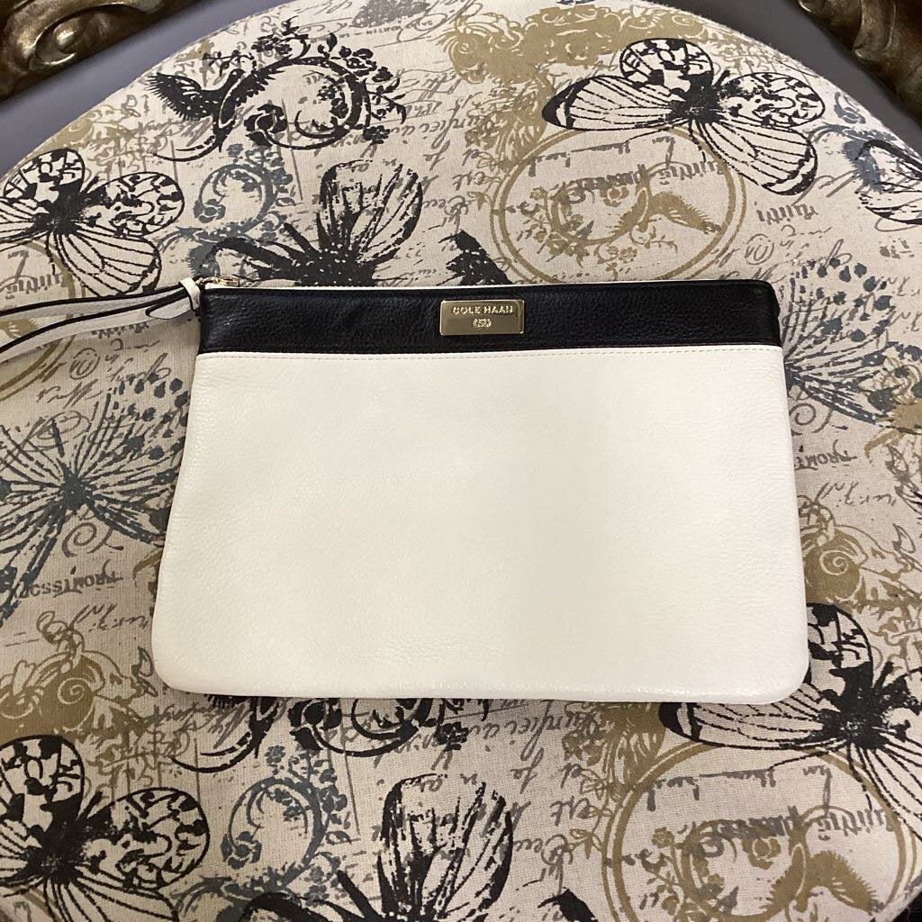 Cole Haan Two Tone Leather Wristlet ACCESSORIES S