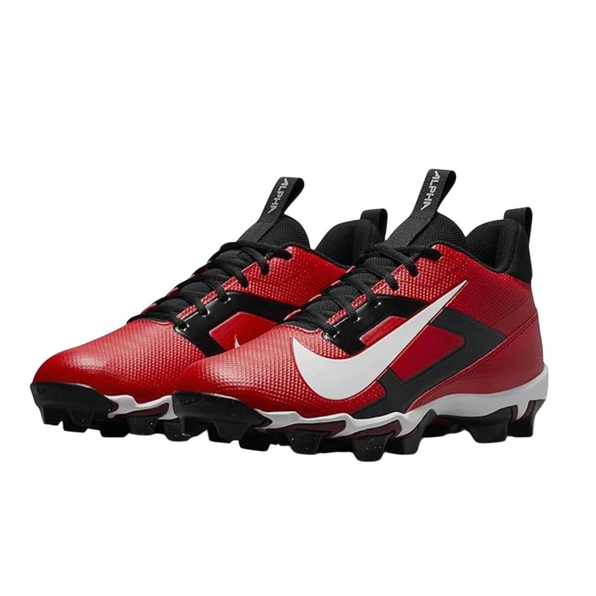 Nike Men's Alpha Menace 4 Shark Football Cleats Size 10.5 Red White NWOB