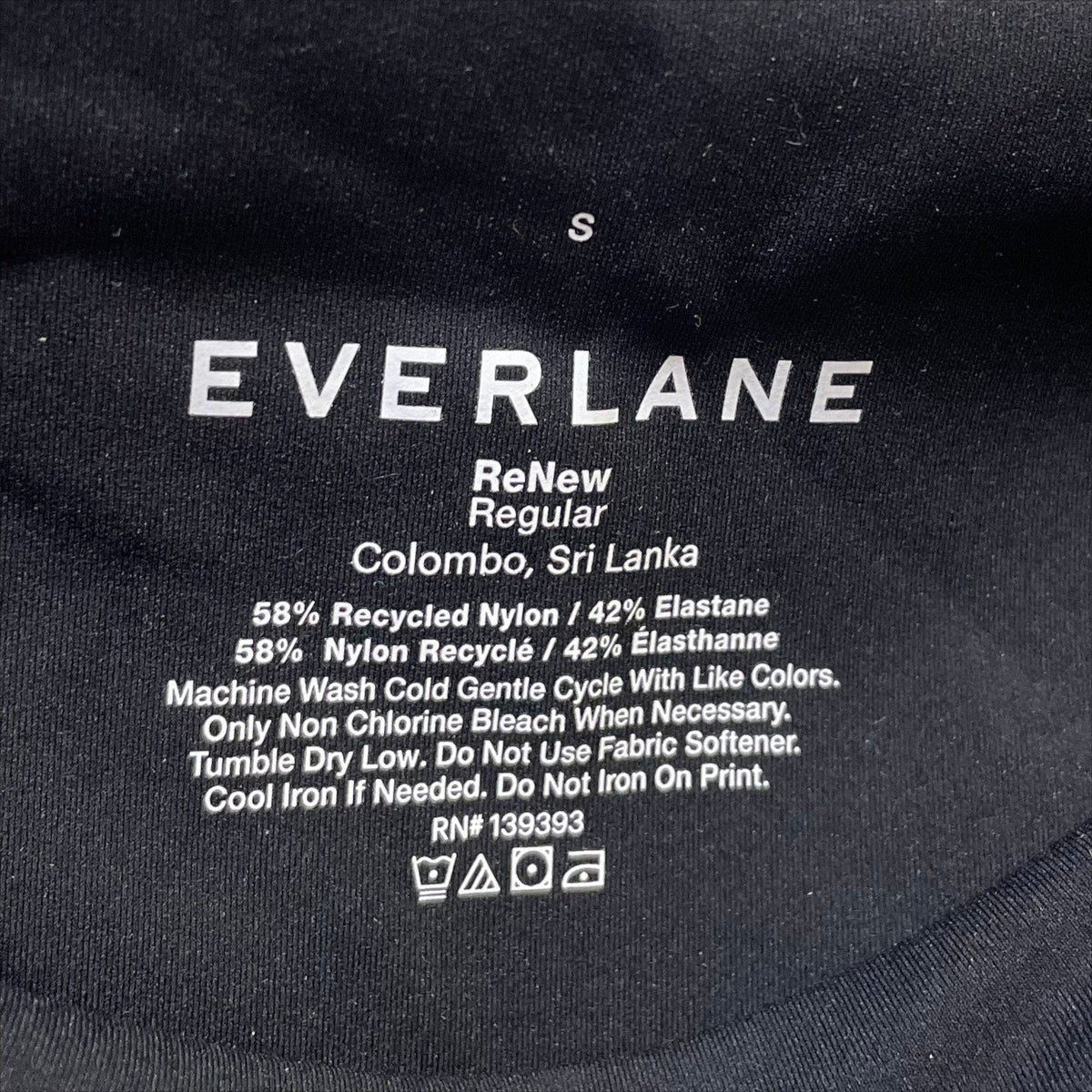 Everlane Womens ReNew Performance Leggings Small Black NWT