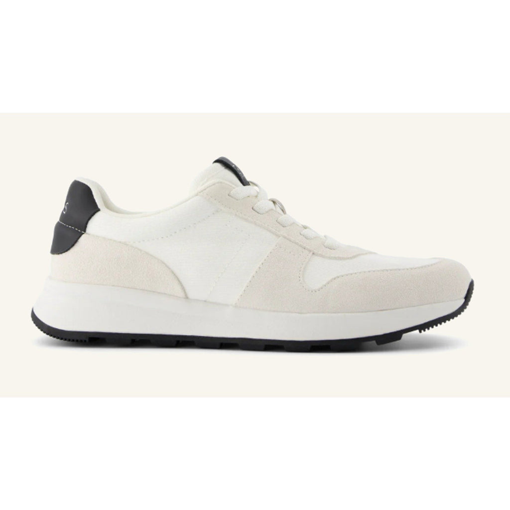 Toms Mens TRVL LITE Retro Runner Sneakers Size 12 White Suede Twill Casual NIB